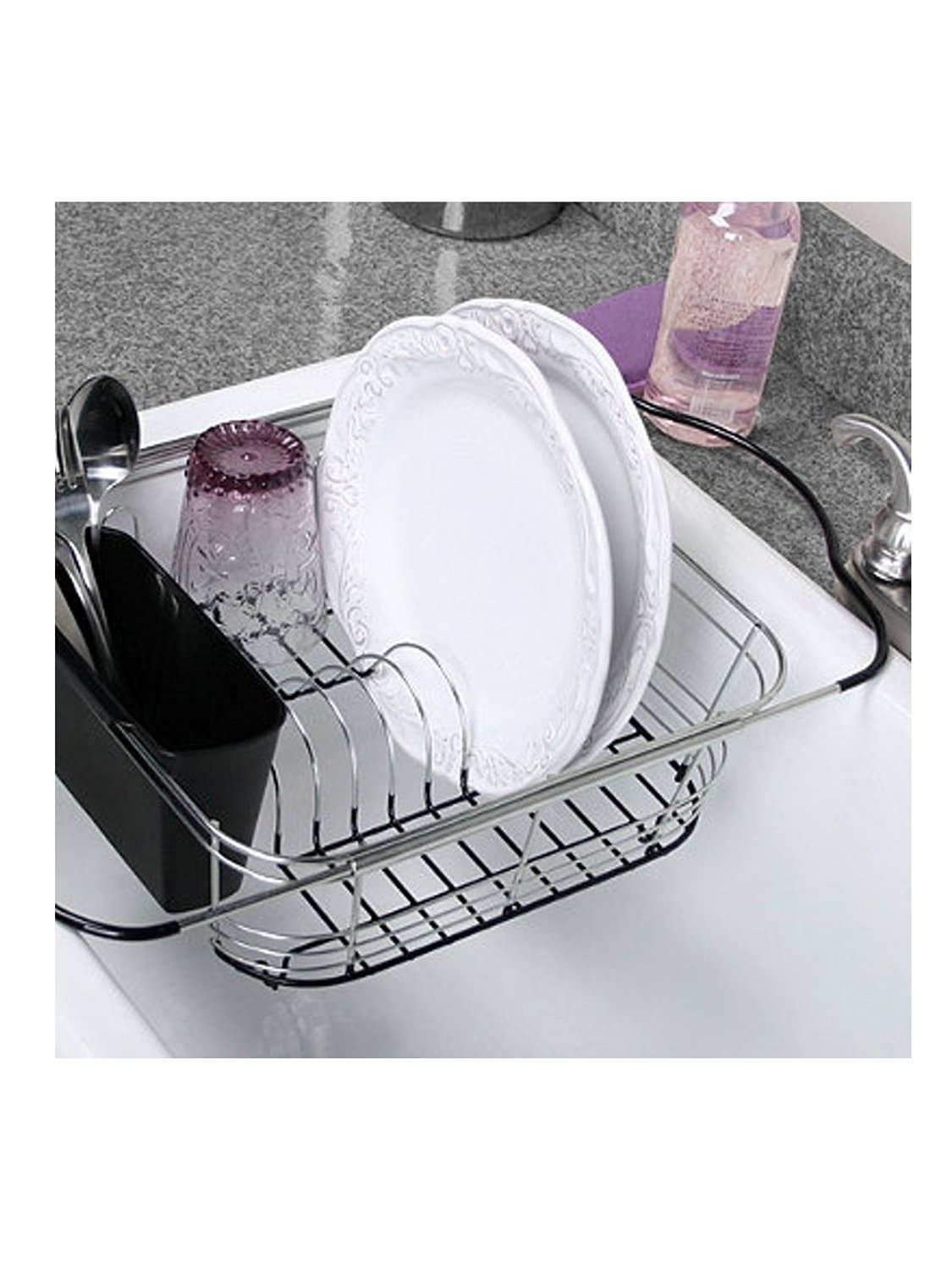Dish Drying Rack In Sink On Counter Or Expandable Over The