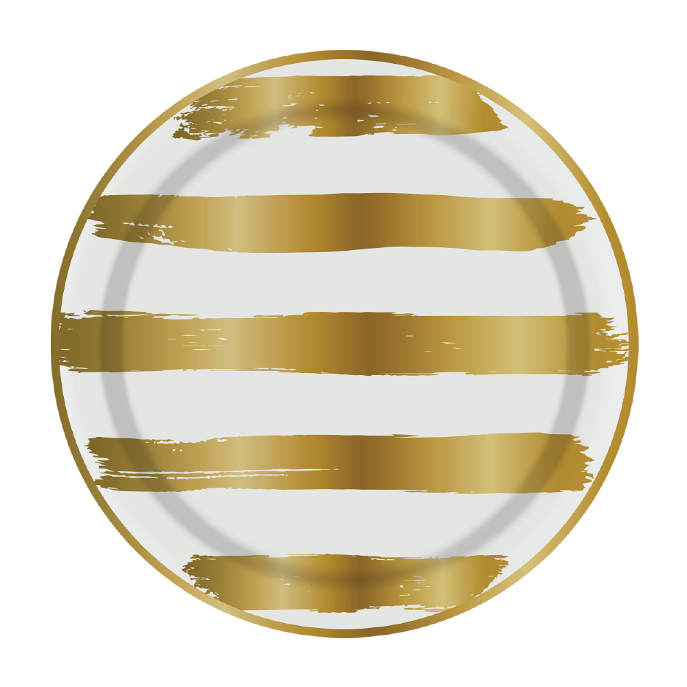 Gold Striped Plates