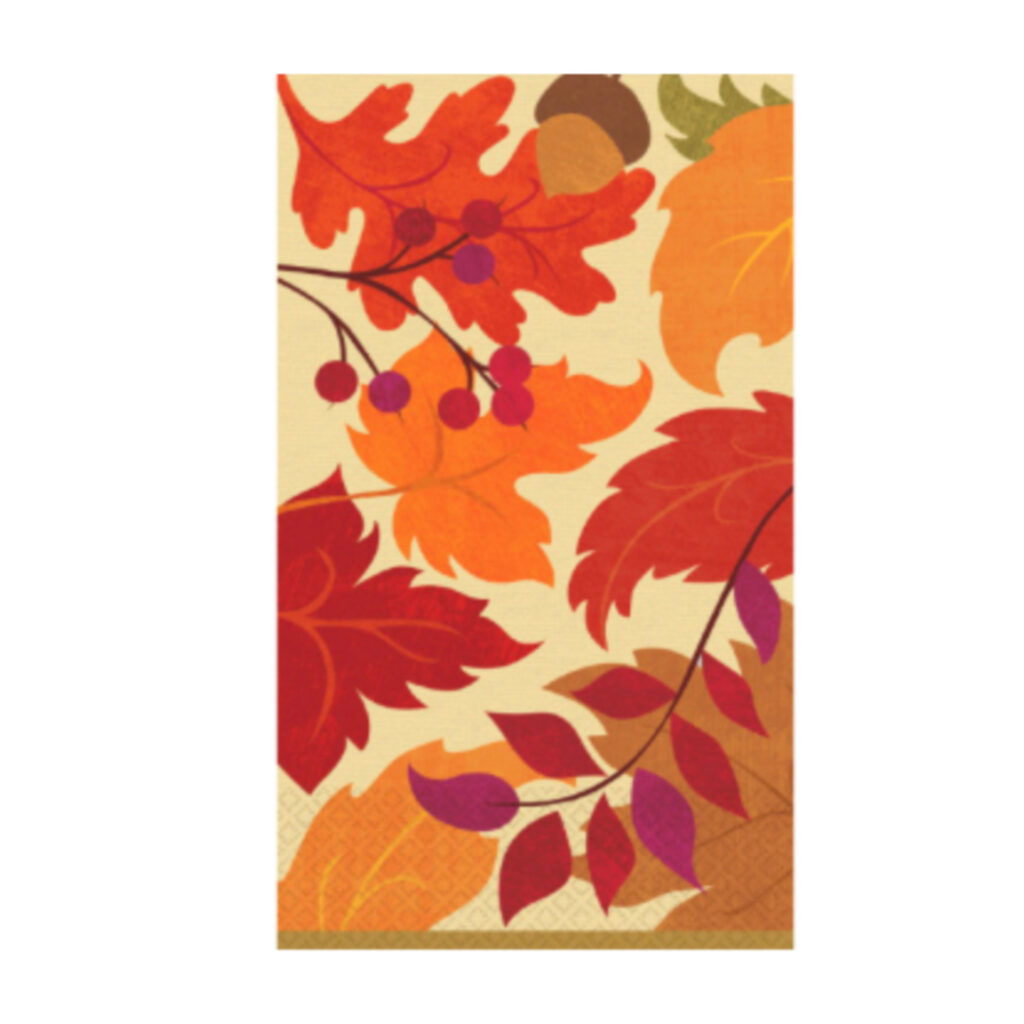 Disposable Fall Guest Towels Paper Napkins for Bathroom, Set of 2