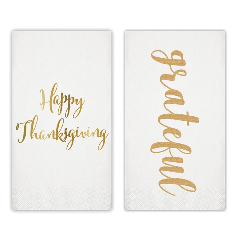 Disposable Fall Guest Towels Paper Napkins for Bathroom, Set of 2